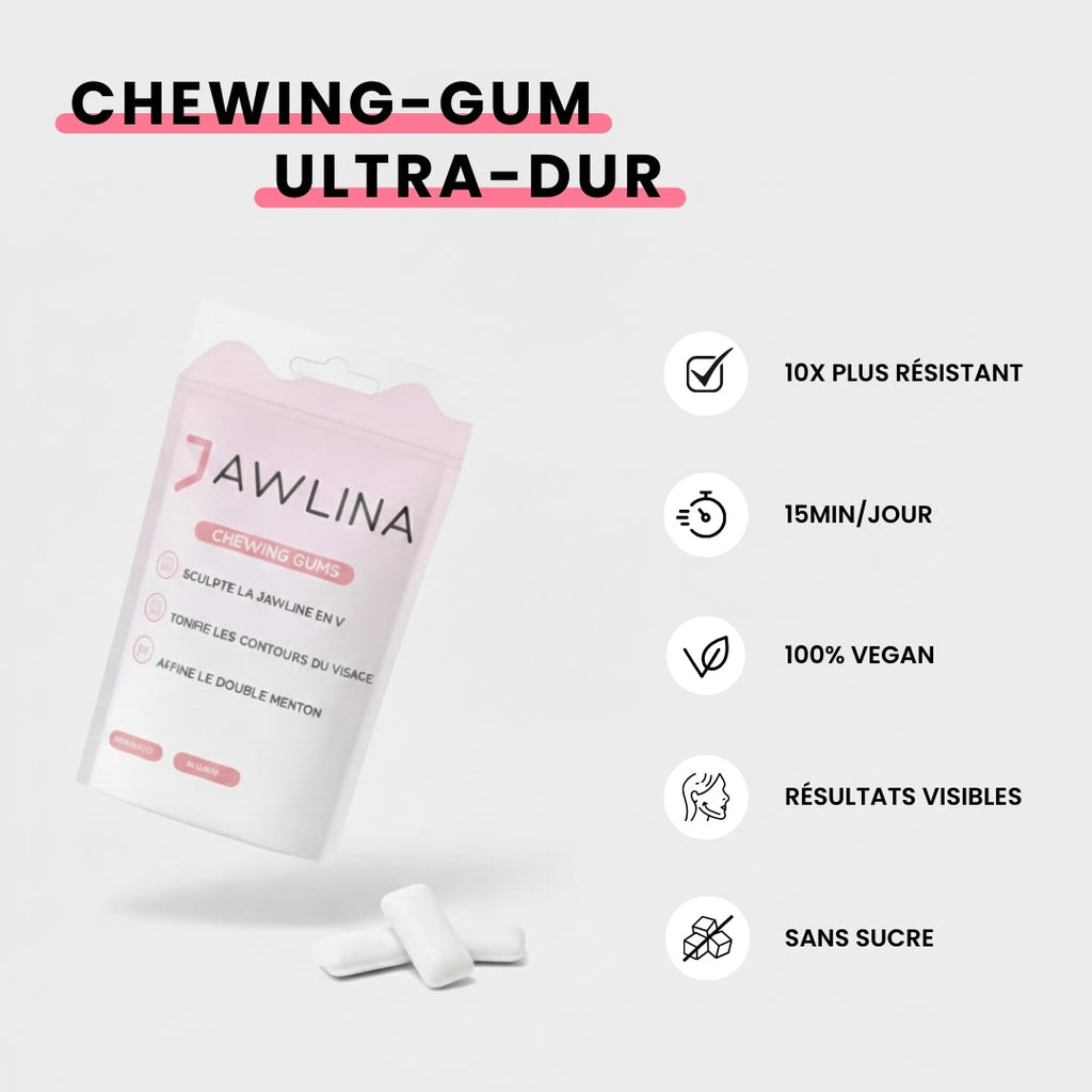 JAWLINA®｜Chewing-gum dur jawline - Menthe